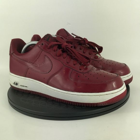 Nike Air Force 1 Crimson Red Patent Leather 315122-601 Men's Size 9.5 - Picture 3 of 12